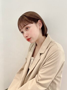 ルル 表参道(lulu.) 【高橋弥生】ブリーチなし ベージュカラー ミニボブ