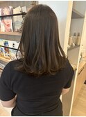 ふわっと可愛いナチュラルレイヤー×うる艶ベージュ