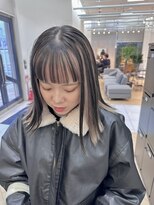 ユニ バイ マグ 長野店(Uni.by Mag) 20代30代大人かわいいアンブレラカラーストレートボブ立体感