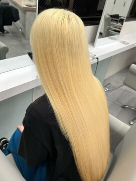 ベレーザ 渋谷(BELEZA) 8190渋谷ブロンドホワイトアッシュ髪質改善ストレート韓国ヘア