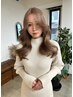ブリーチ無しWカラー　ブリーチ無しで透明感出したい方にオススメ￥17000