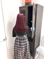 ヲタク(wotaku.)&nbsp;レッドカラー暖色カラーカシスカラーボルドーダブルカラー赤髪