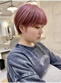 【stylist 杉本】マッシュショート/ブリーチ/ピンクヘア