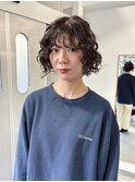 パーマ風スタイリング