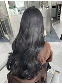 ツヤ髪ブルーブラック