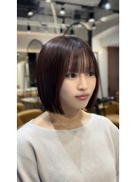 ロンド ルージュ 銀座店(Lond rouge) ミニウルフレイヤーカット顔周り前髪韓国ミディアムロング/銀座