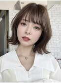 韓国風bob×チョコレートベージュ 大人ガーリー