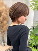 【GEEKS渋谷】小顔/ナチュラルショートウルフ/グレージュ/透明感