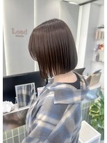 ロンドリゼル 札幌(Lond RiseL) オリーブグレー/前髪/ボブ/マロンベージュ/レイヤーカット/小顔
