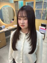 アース 上本町店(HAIR&MAKE EARTH)&nbsp;冬の小顔レイヤーカットブラウンカラー◎暖色カラーで透明感UP