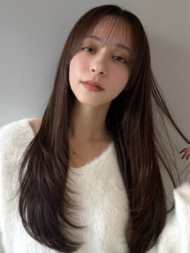 ロングレイヤーカット/グレージュ/髪質改善