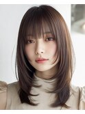 ココアベージュ/オリーブグレー/小顔/黒髪[立川/髪質改善]
