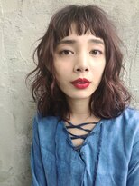 キラ 渋谷(KILLA)&nbsp;外国人風ミディ×眉上バング　グレーアッシュ　by Killa 小林