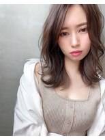 カームリーヘアー(calmLY HAIR) 前髪/アンブレラカラー/こなれミディ/イメチェン/ウェーブパーマ