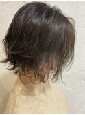 コテ巻き風パーマ×アクセサリーカラー