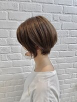 デイジー インデックスヘア 大島店(DAISY index hair)&nbsp;30代・40代大人可愛い小顔ワンサイドショートボブ丸み前下がり