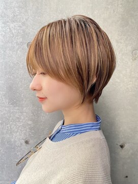 リール 銀座(R'EEL) ショートボブ×ベージュブラウン［イメチェン］