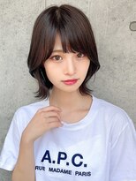 サロウィンフレンテ 新宿三丁目(SALOWIN Frente)&nbsp;石塚／韓国エギョモリ風くびれミディアム黒髪ボブ10代20代30代