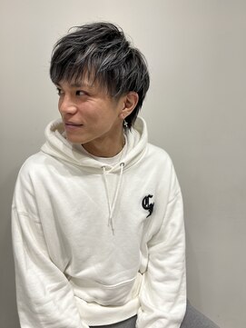 ネイロ 錦糸町(NeiRo) ハイライトマッシュパーマウルフアッシュブラックmen'shair