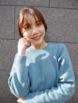 シュシュ(shushu) 顔まわりカット/ノンジアミンベージュ 【有海一生】/髪質改善