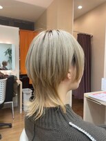 アメイジングヘアー 中沢店(AMAZING HAIR)&nbsp;個性派ウルフレイヤー/ハイトーンカラー/ことりベージュ/透明感