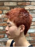 ツーブロックビジネスショートフェードスパイラルツイストパーマ