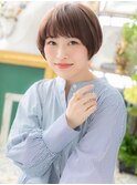 大人可愛い艶カラーマッシュ丸みショートh3戸田公園20代30代40代