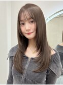 簡単スタイリング/伸ばしかけヘア/小顔ヘア/ブリーチなしカラー