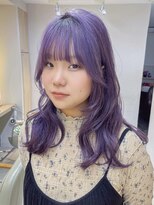 テトラ バイ ネオリーブ 横浜西口店(tetra by neolive)&nbsp;ミディアムレイヤー秋色秋カラーパープル横浜美容室N