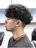 スペインカール シャドウパーマ フェード 無造作マッシュ