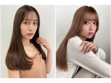 【前髪縮毛×顔まわり】癖が強い顔周りの髪の毛をしっかり伸ばし、ナチュラルで扱いすい前髪に♪