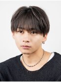 韓国ヘアニュアンスコンマバングセンターパートフェザーパーマ