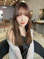 ロンドソル 四日市(Lond Sol) オリーブベージュ/レイヤーカット/顔周りレイヤー/シースルー