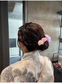 浴衣にピッタリサイドお団子