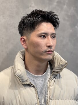 フジヤマバーバーショップ アジト(FUJIYAMA BARBER SHOP ajito) フェード×アップバングショート メンズ/明石/西明石/大久保