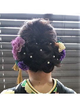 ハイジ(hairsalon Hyge) 着物×編み込みシニヨン