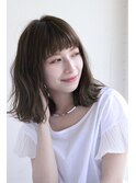 ゆるふわ切りっぱなしボブ/似合わせカット/フルバング/骨格矯正