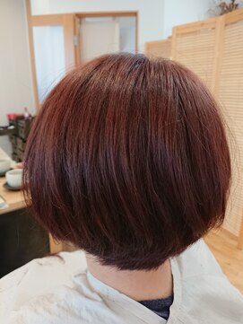 美容室 ユルウ(yuluu) ショートなピンクローズ