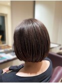 30代40代髪質改善ミニボブ小顔美肌ストレート丸み
