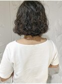 【三ツ井純】20代30代無造作くしゃっとパーマハードパーマボブ