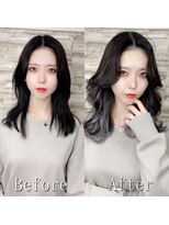 あるじゃんすー 京都店&nbsp;パープル×グレー#シールエクステ#韓国#美髪#くびれヘア#京都