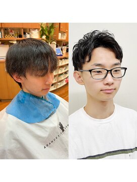 ヨシザワインク ハコザキ 水天宮前 日本橋人形町(YOSHIZAWA Inc.HAKOZAKI) アップバング/ショート/刈り上げ/ビフォーアフター/短めパーマ