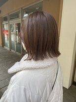 トリート 海浜幕張店(TREAT)&nbsp;レディブラウン×切りっぱなしボブ_海浜幕張