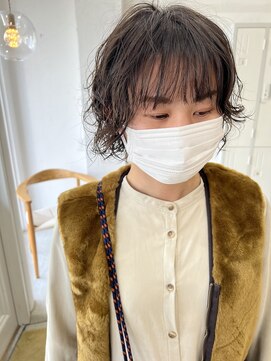 ヘアデザイン ソラ(Sola) 個性的ニュアンスパーマ×くすみアッシュカラー