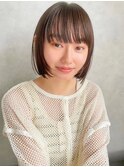 【December】就活カラー×ブリーチなし透明感グレージュカラー