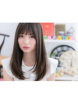 【気付かれない縮毛矯正+カット￥9900】クセ・うねりを自然に伸ばす！毎日のスタイリングも楽に☆+