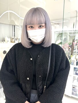 ガガ 心斎橋(GAGA) ミルクティーベージュダブルカラーインナーカラーケアブリーチ