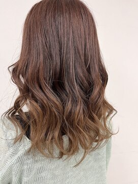 アオアクア バイ グルグル 小岩店(ao akua by GULGUL) .ピンクブラウン×くすみベージュ☆グラデーションカラー.