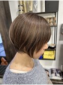大人女性へのショート/弘前市/白髪ぼかし