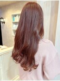 福山人気ピンクブラウン韓国風巻き髪イルミナカラー20代30代40代